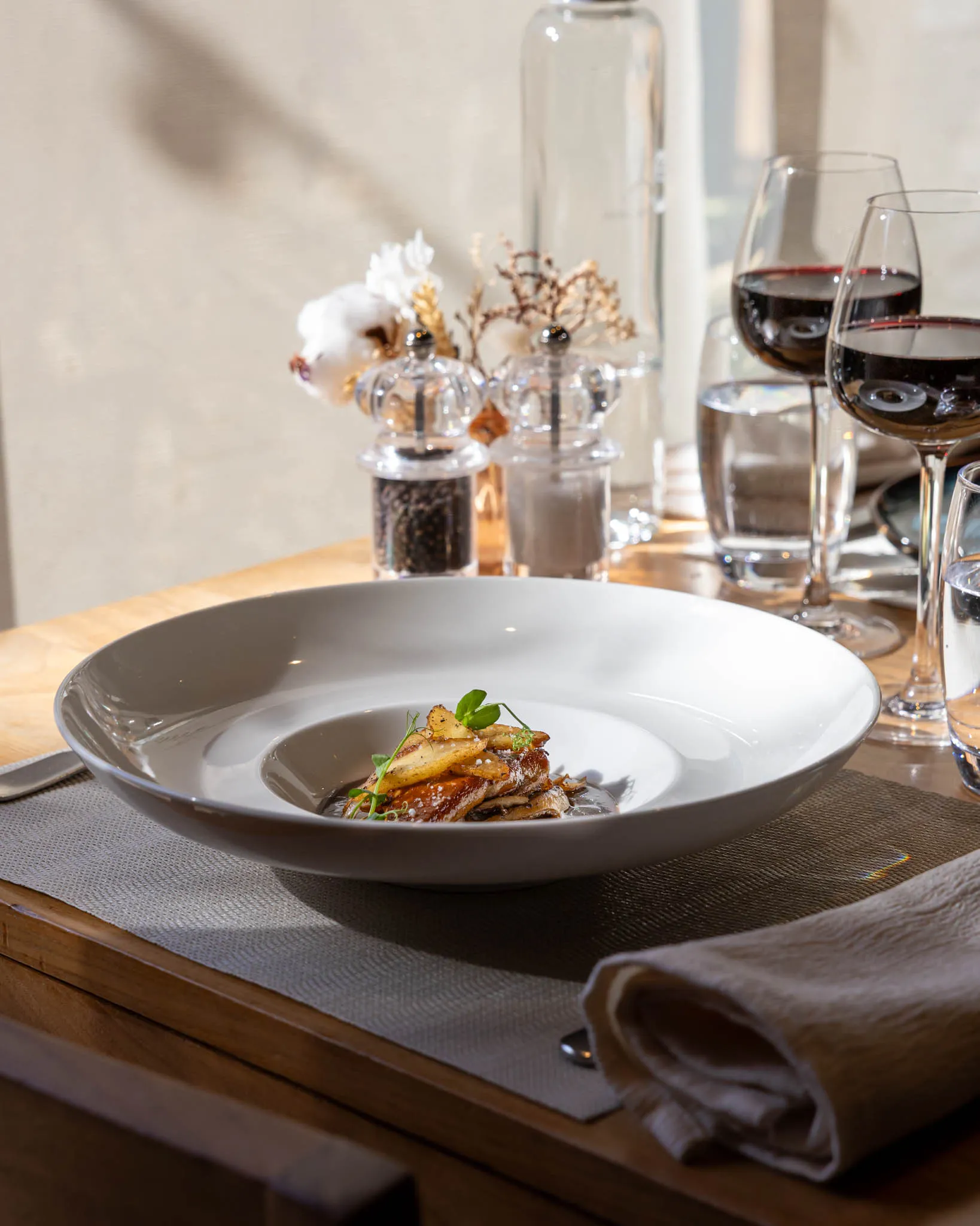 Plat dans le restaurant La Mangeoire